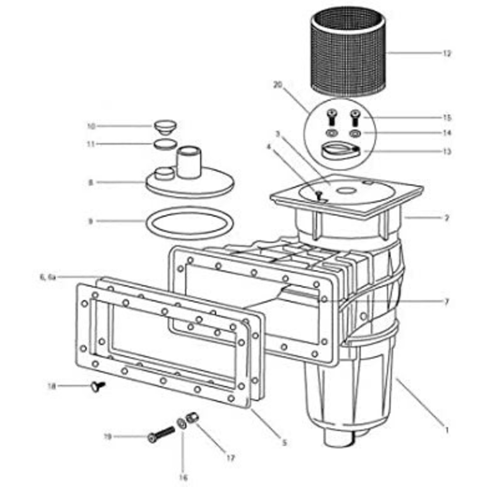 Jacuzzi JACUZZI GROUT RING SKIMMER