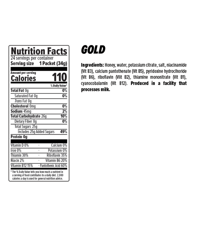 Honey Stinger Classic Gold Energy Gel