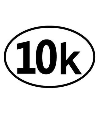 Baysix 10k Oval Decal (White with Black Print)