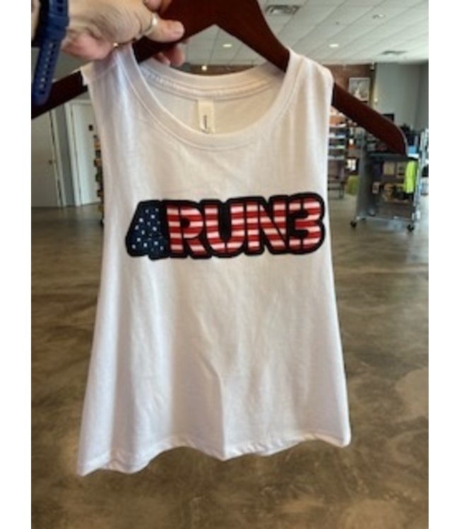 4RUN3 4RUN3 Patriotic  Cropped Ladies Tank Top