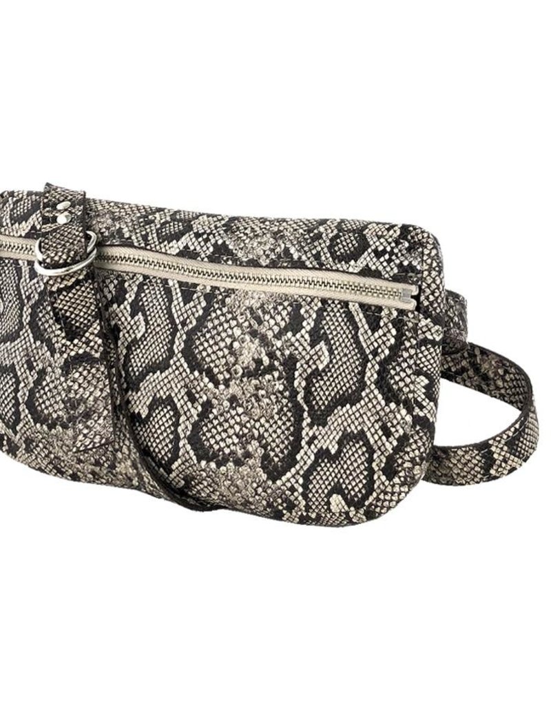 snakeskin fanny pack