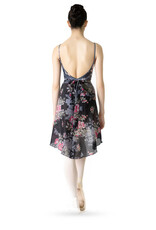 Danse de Paris Noir Rose Velvet Chiffon Wrap Skirt