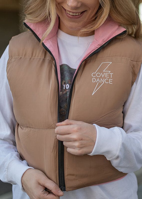Covet Dance Reversible Crop Puffy Vest