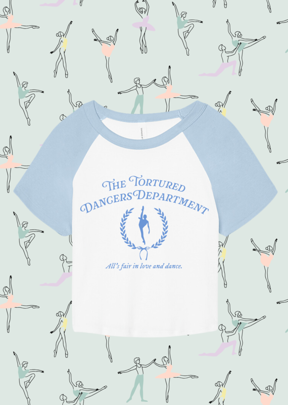 Attitude The Tortured Dancers Department Cropped Baseball Tee