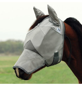 Cashel Fly Mask with Nose & Ears Silver CFMHLE Sz. Horse