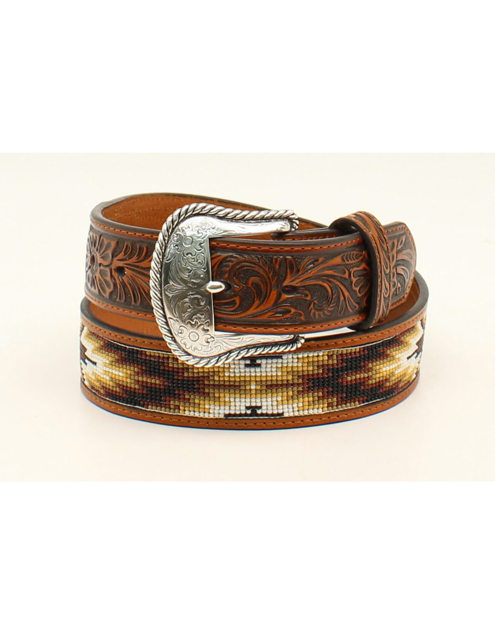 Nocona Nocona Mens Tan Beaded Belt N2499308
