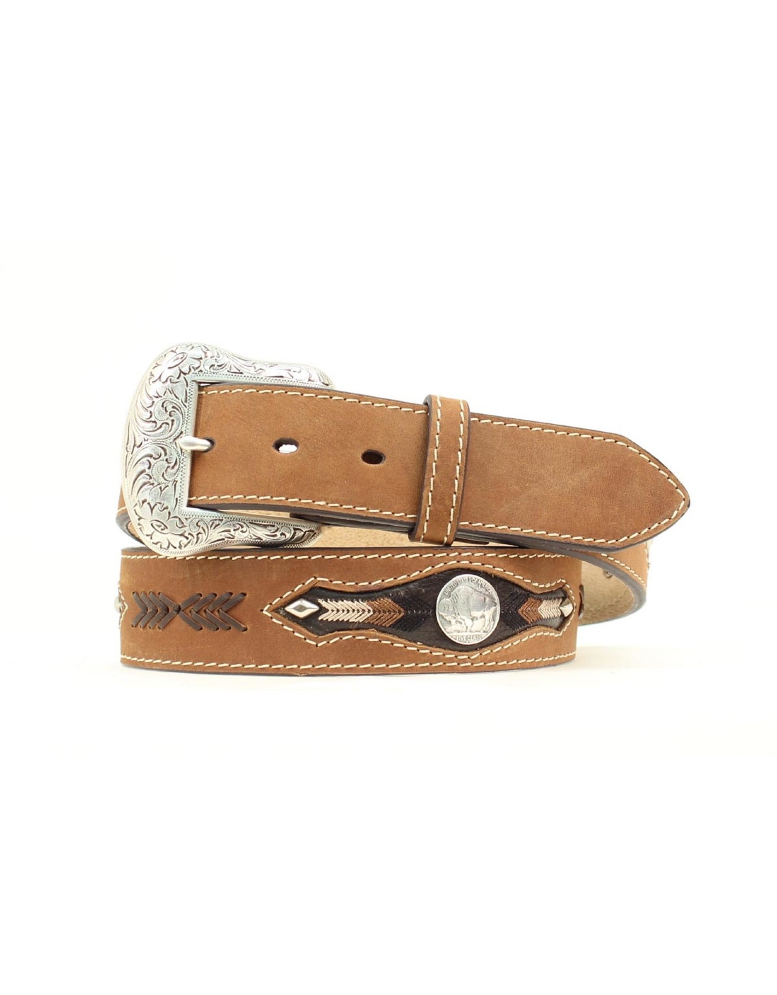 Nocona Nocona Tan Distrd Buffalo Nickel Belt N2412044