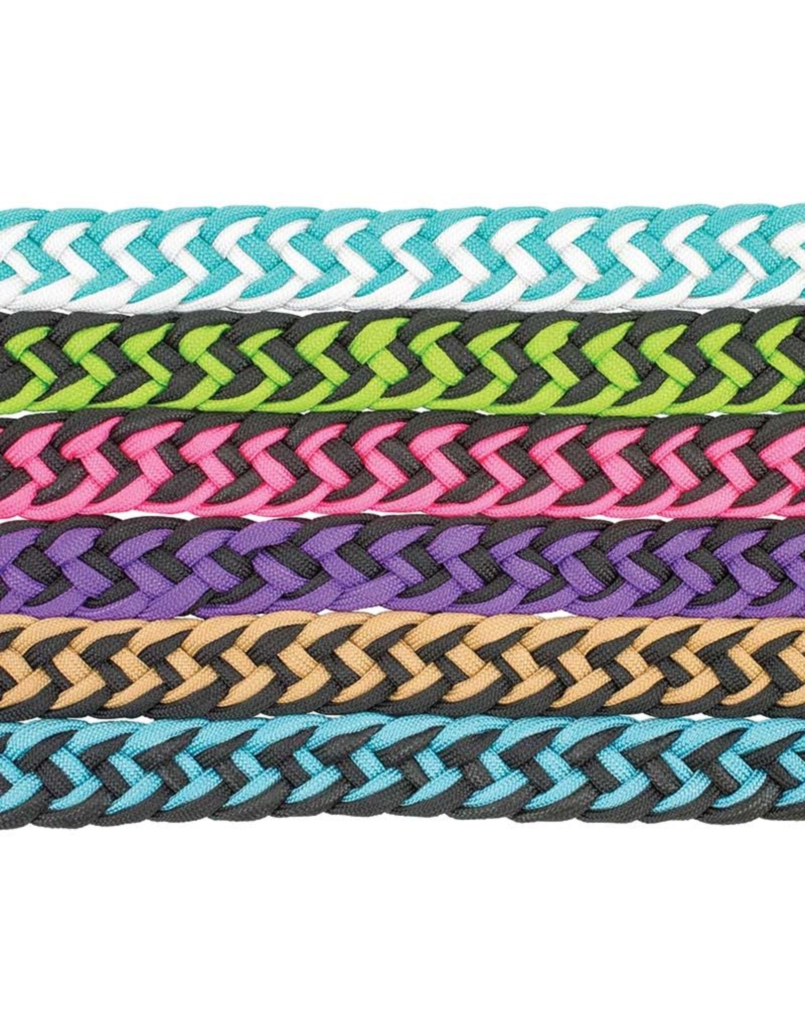 Light Pink Barrel Reins Horse Tack - Hand Braided 550 Paracord Reins With Grip Knots & Conway Buckle (Adjustable 6' To 8')