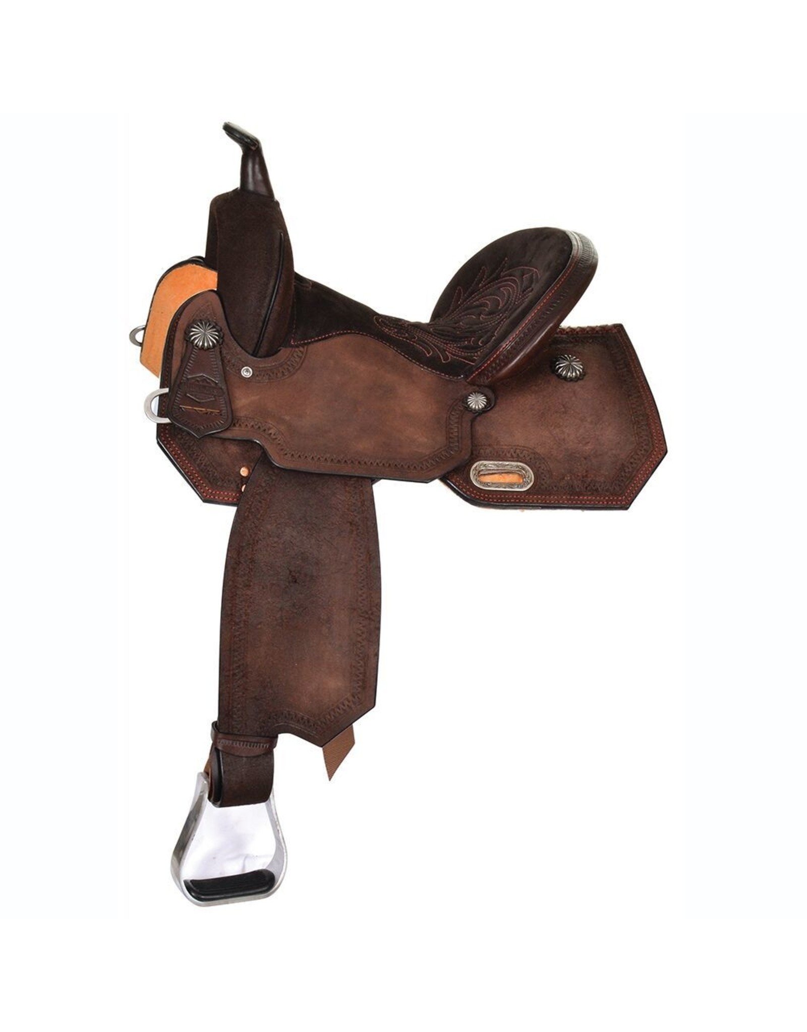 High Horse High Horse Leona 6230/740C-05 Chocolate 14" Seat Wide Tree Barrel Saddle