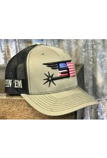 Spin Em Spin Em "Admiral" Tan/Flag Cap