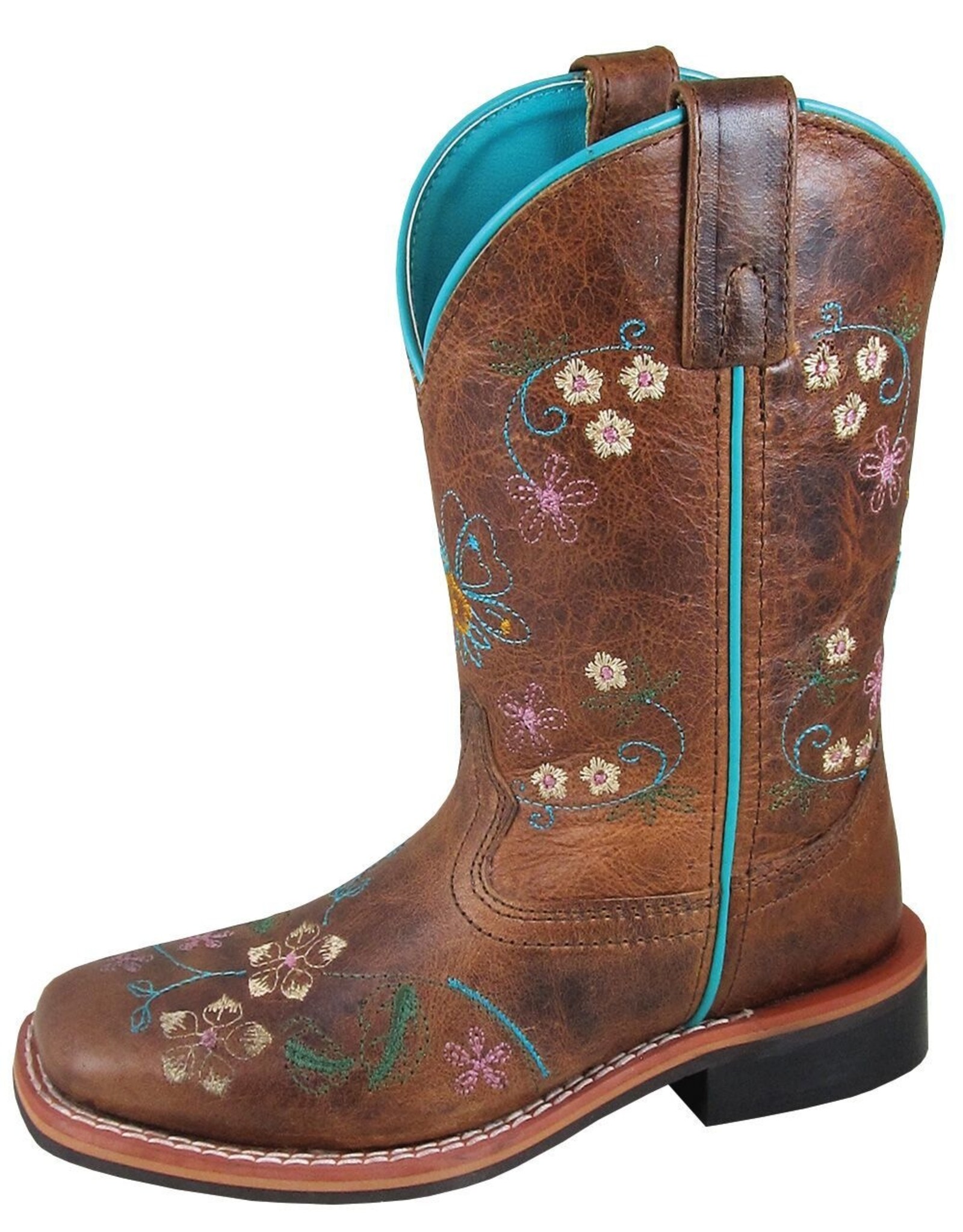 Smoky Mountain Girl's Floralie 3841 Floral/Turquoise Piping Western Boots
