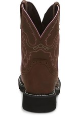 Justin Ladies Wanette Steel Toe Chocolate Brown G9980 Work Boots