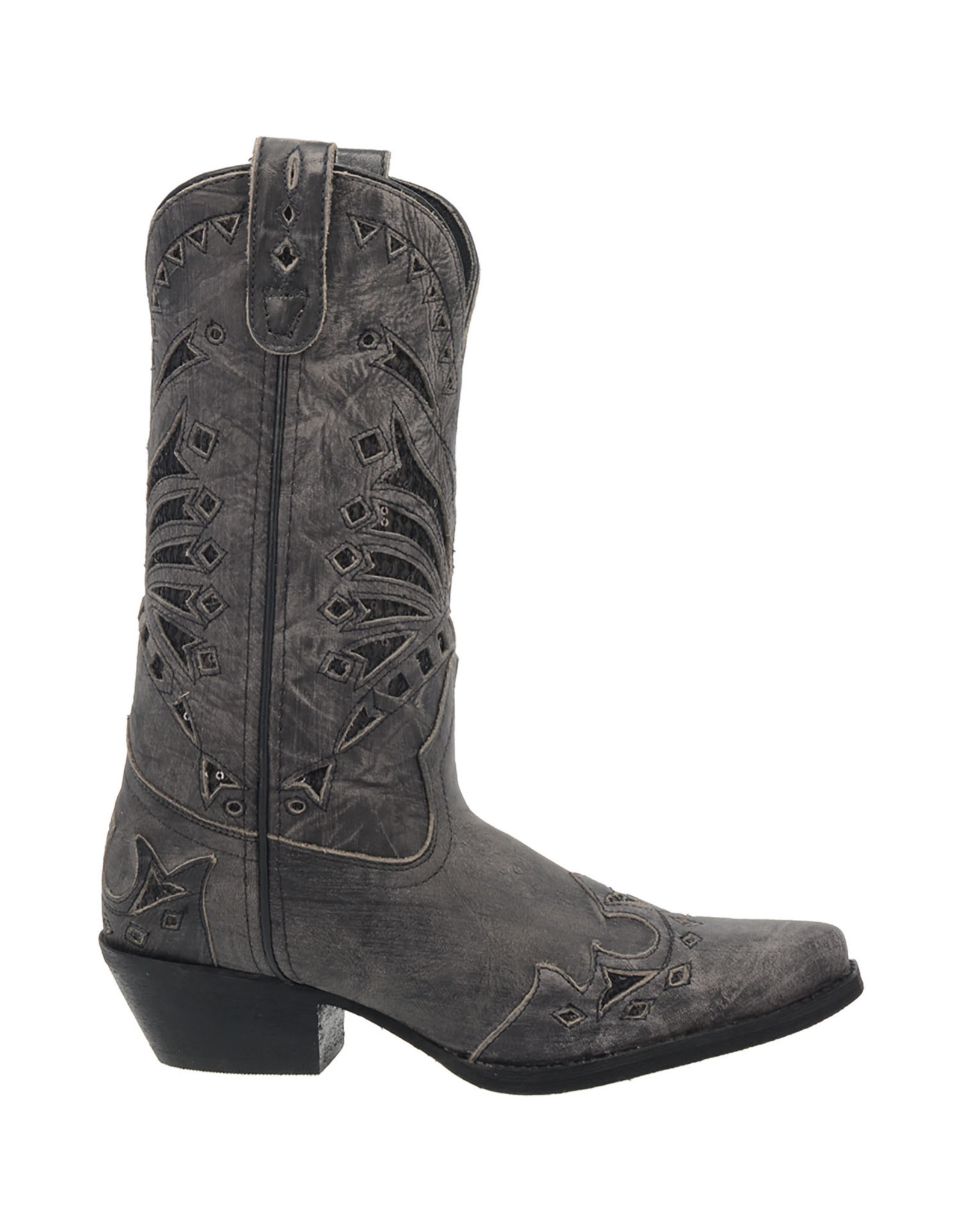 Laredo Laredo Ladies Stevie 52120 Black/Grey Sequin Western Boots Discontinued