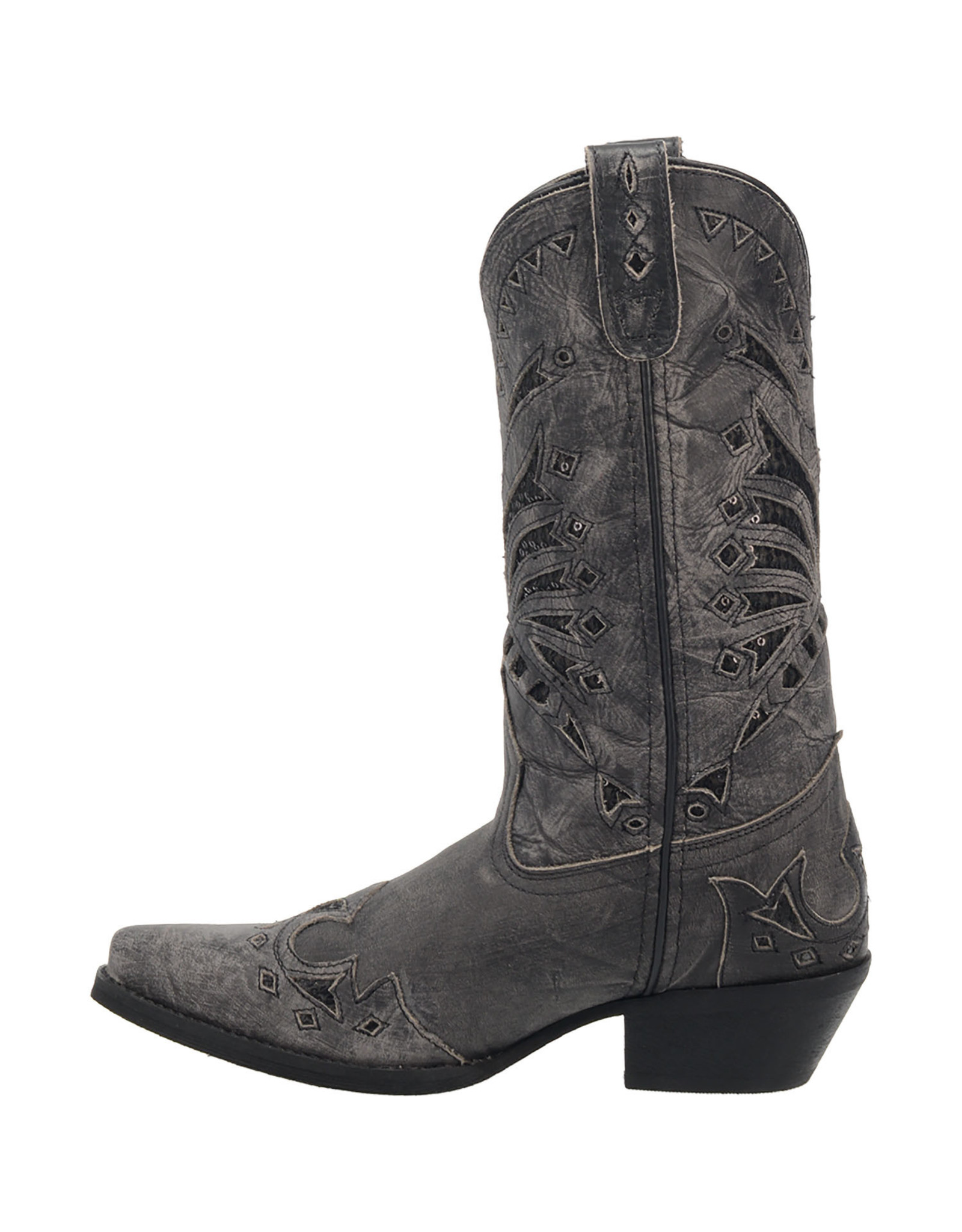 Laredo Laredo Ladies Stevie 52120 Black/Grey Sequin Western Boots Discontinued