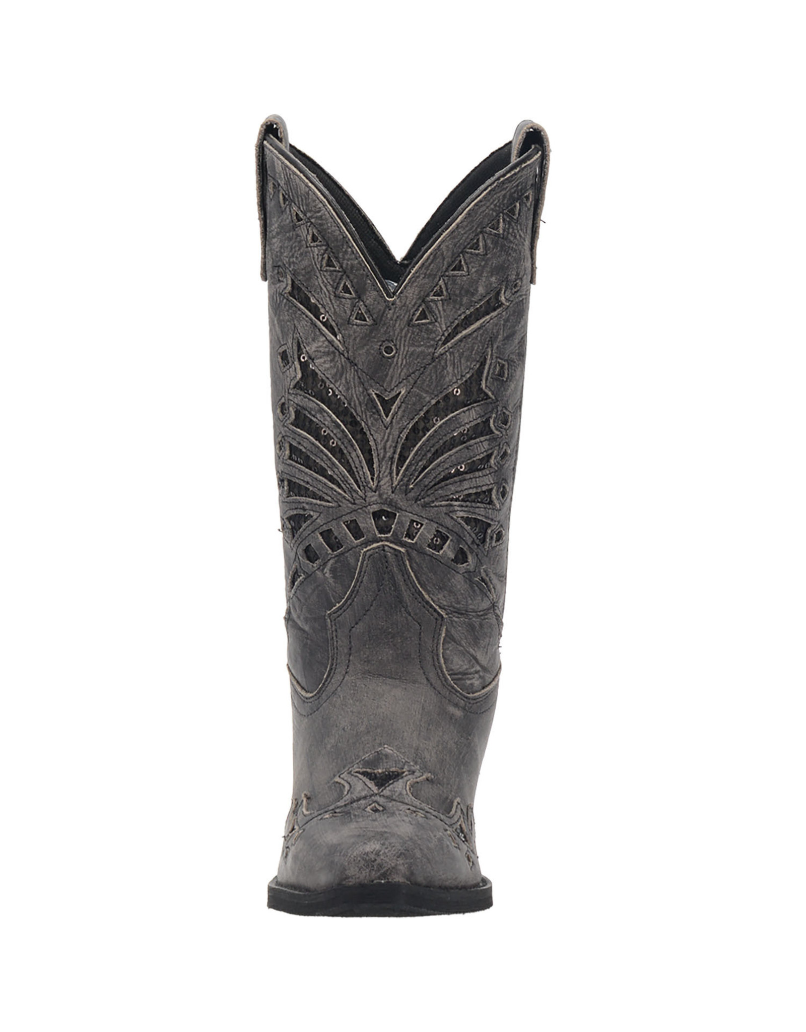 Laredo Laredo Ladies Stevie 52120 Black/Grey Sequin Western Boots Discontinued