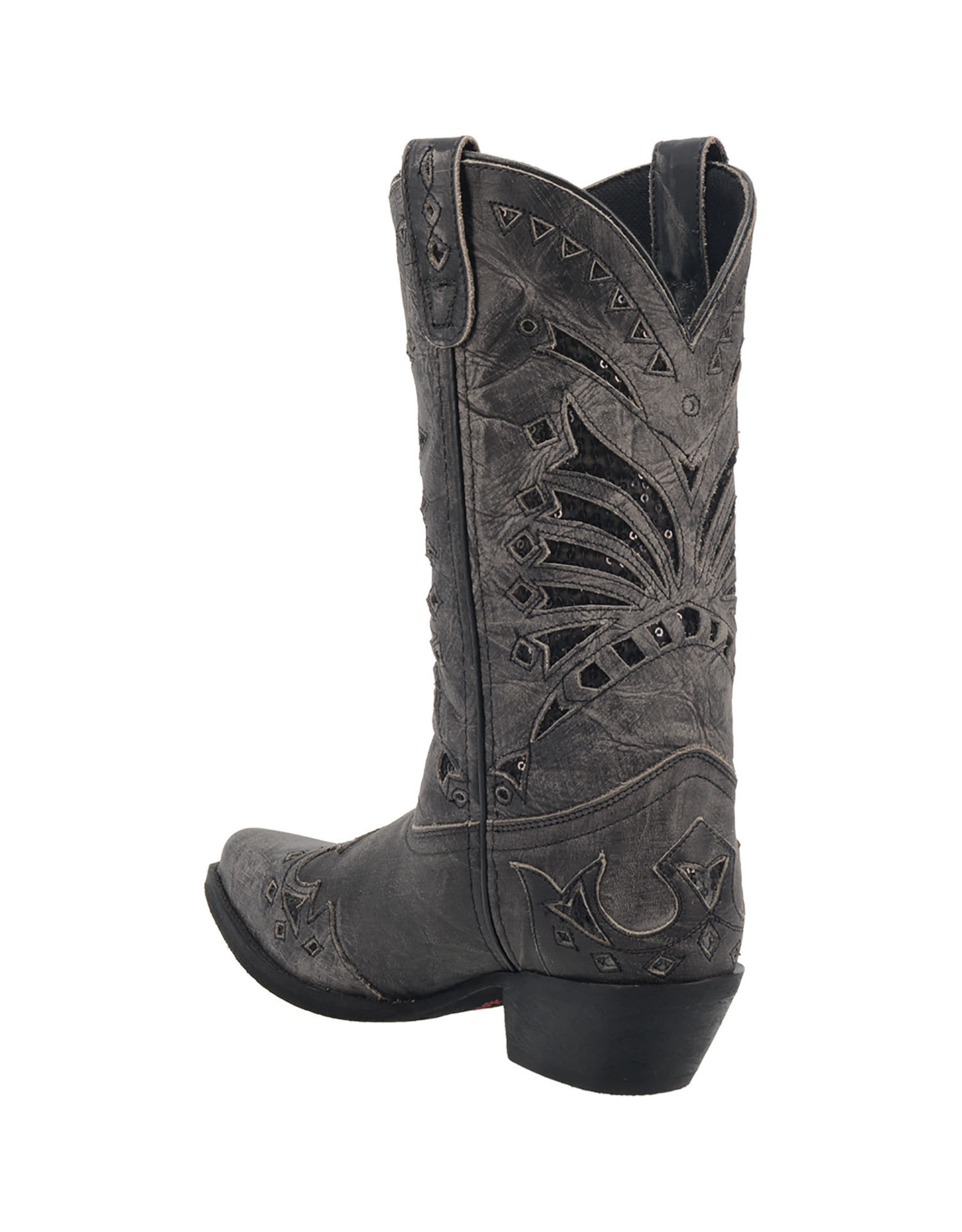 Laredo Laredo Ladies Stevie 52120 Black/Grey Sequin Western Boots Discontinued
