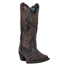 Laredo Laredo Lucretia Ladies Black/Tan 52133 Western Boots