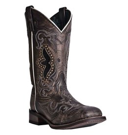 Laredo Laredo Ladies Black/Tan Snake Print Inlay 5660 Western Boots