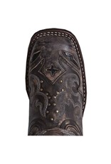 Laredo Ladies Black/Tan Snake Print Inlay 5660 Western Boots