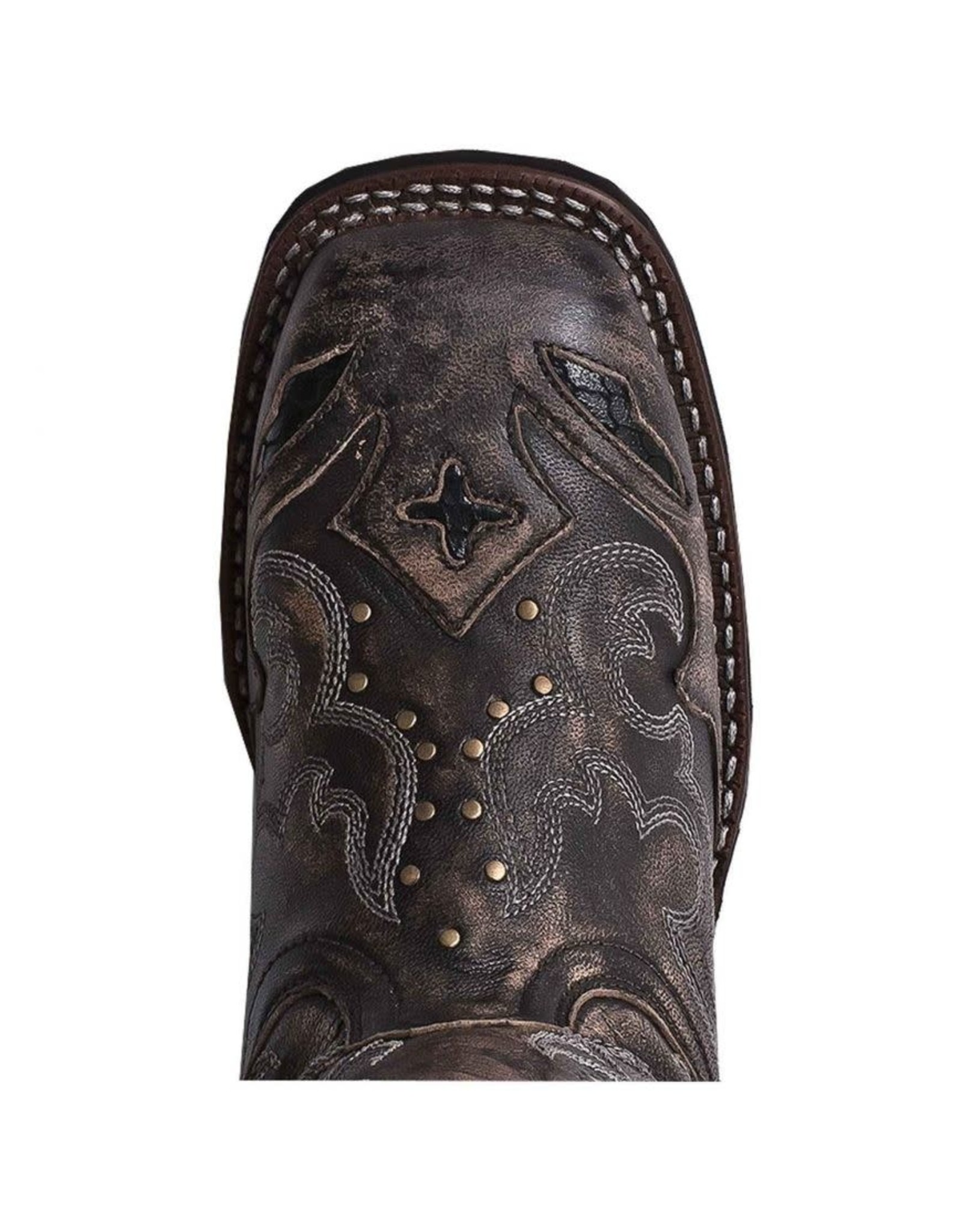 Laredo Ladies Black/Tan Snake Print Inlay 5660 Western Boots