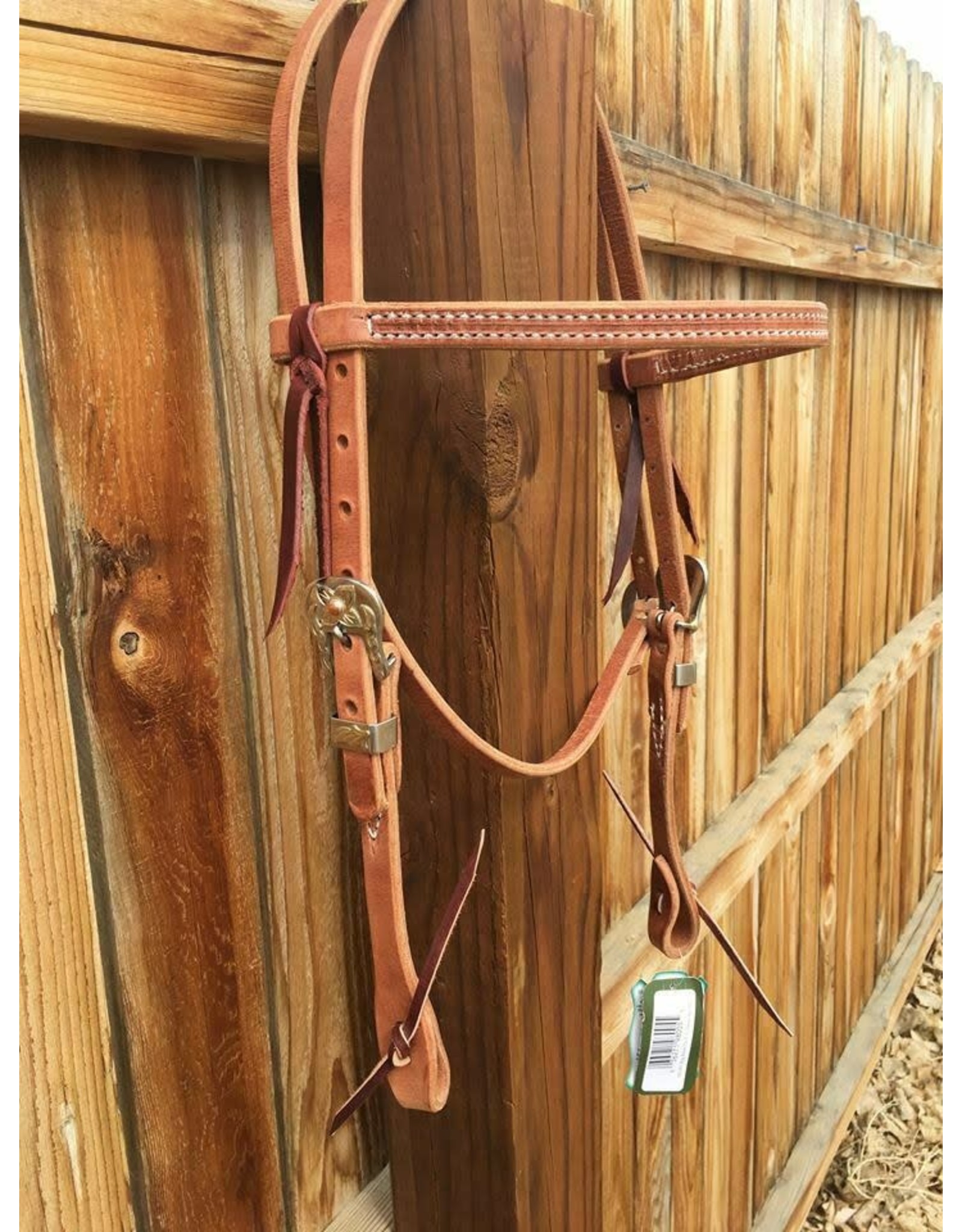 NRCustom Browband Headstall H1301 with Stainless Floral Buckle