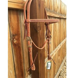 NRCustom Browband Headstall H1301 with Stainless Floral Buckle