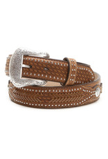 Nocona Nocona Brown Ostrich Stud Belt N2491844