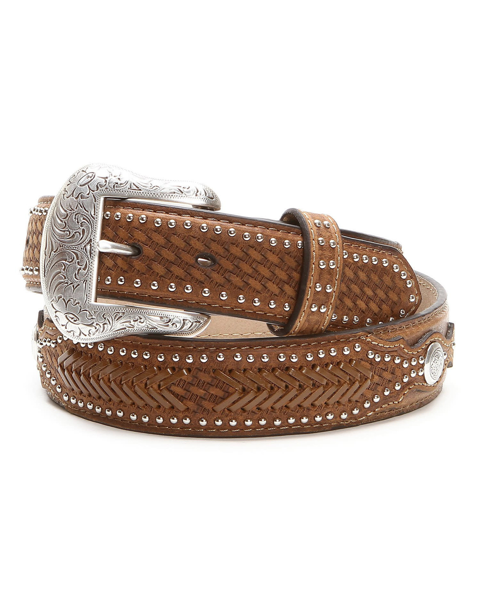 Nocona Nocona Brown Ostrich Stud Belt N2491844