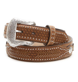 Nocona Nocona Brown Ostrich Stud Belt N2491844