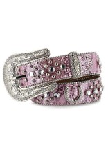 Nocona Nocona Girls Kids Pink Horseshoe N4411030 Bedazzled Belt