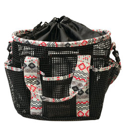 Weaver Weaver Mesh Grooming Bag 65-2053-P19 Blk/Crimson Aztec