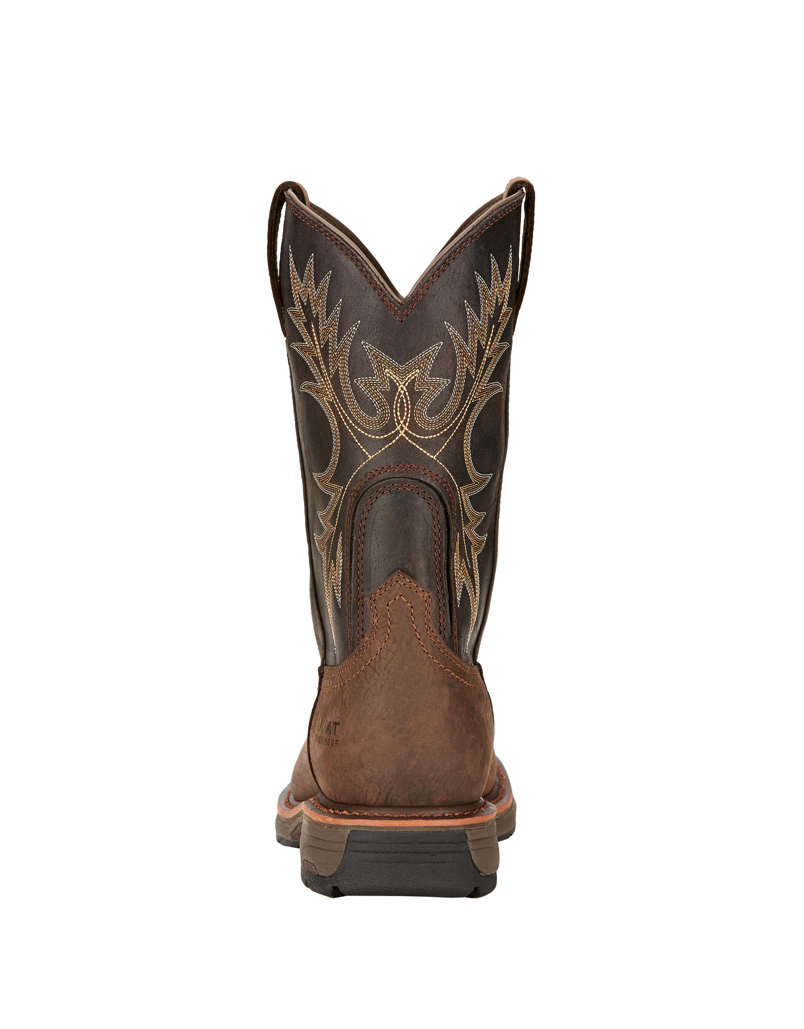 Ariat  Men's Bruin Brown Workhog 10017436 Waterproof Soft Toe Work Boots