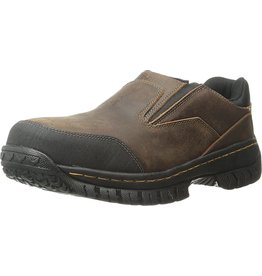 Skechers Men's Hartan 77066 Brown Slip On Steel Toe Work Shoes Discontinued