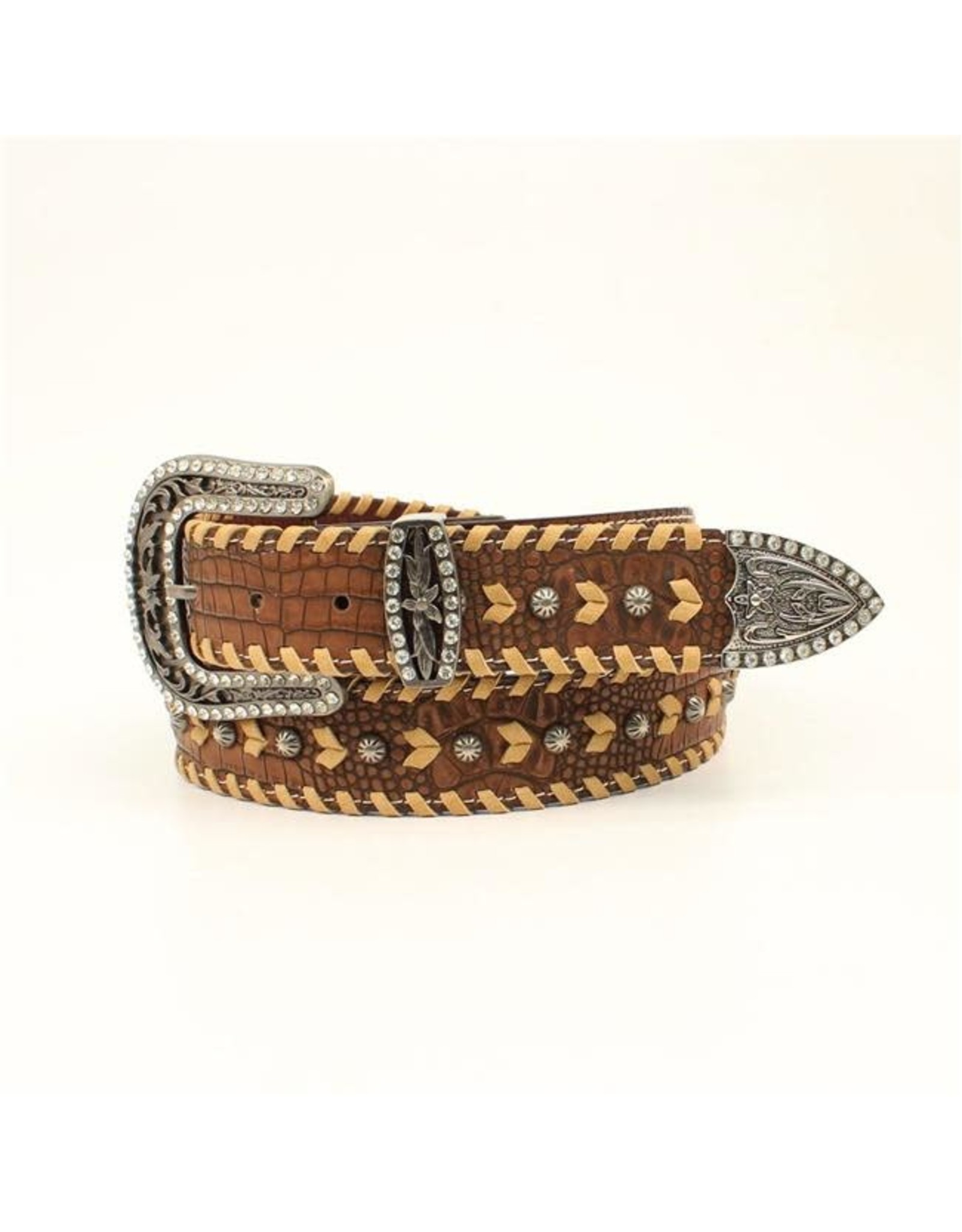 Nocona Nocona Women's Croc Print Buckstitch Belt N3411402