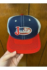 Justin Red/White/Blue Flag Logo Cap JCBC402