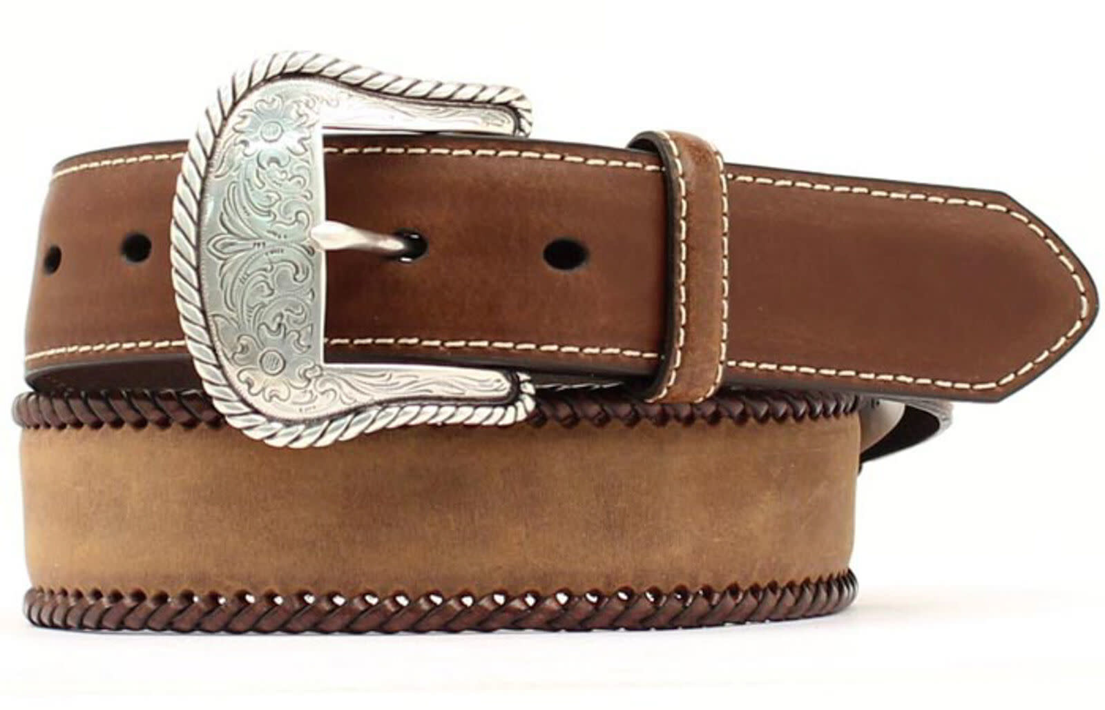 Nocona Distressed Whip Stitch Concho Belt N2475644 - Nelson Royal's