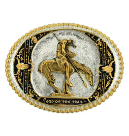 Attitude Jewelry Attitude Buckles End of the Trail Silver/Gold Belt Buckle 60972P