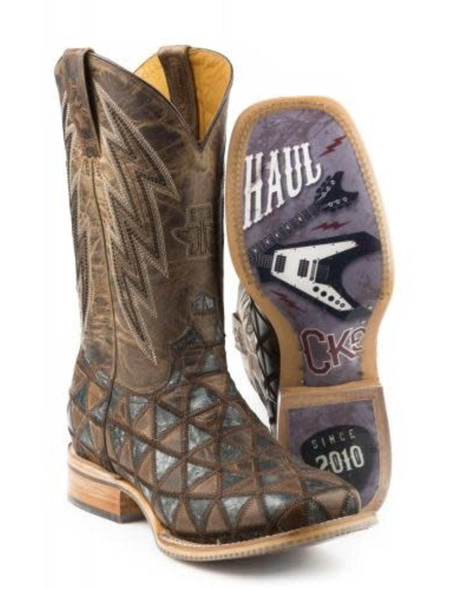 Tin Haul Men’s Rocker Western Boots with Guitar Sole 14-020-0077-0383 ...