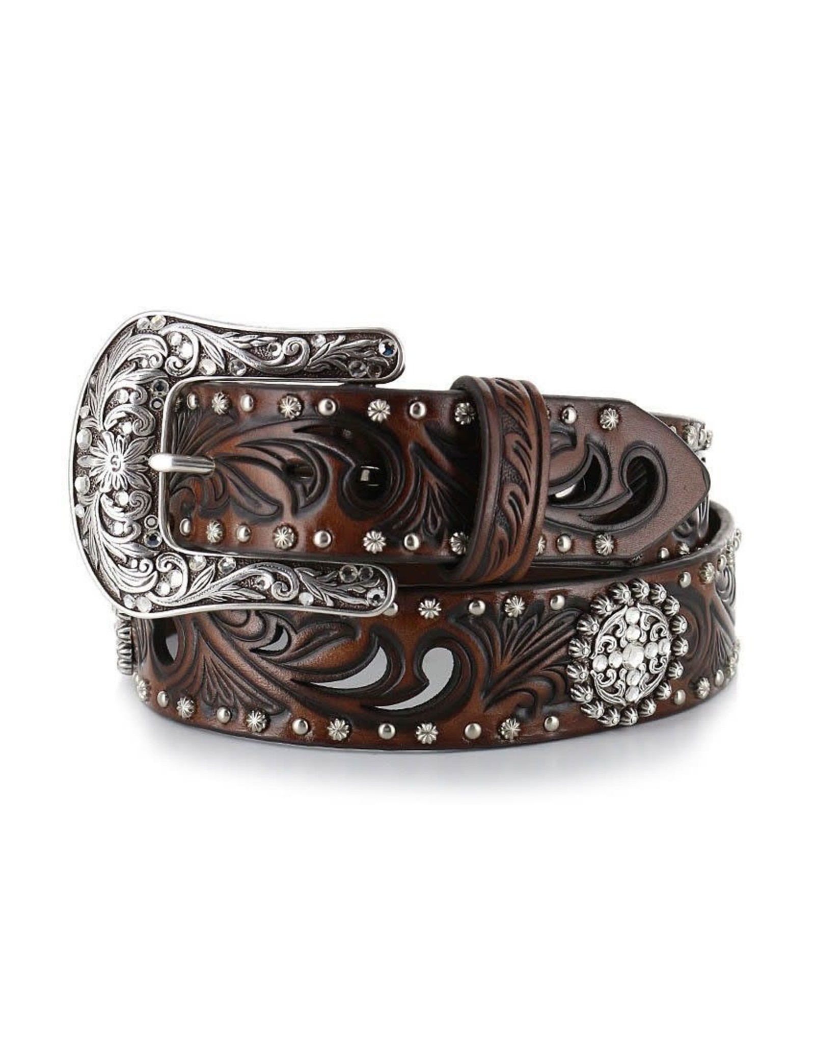 Ariat Women's Brown Filagree A1518602 Studded Concho Belt