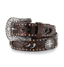 Ariat Women's Brown Filagree A1518602 Studded Concho Belt
