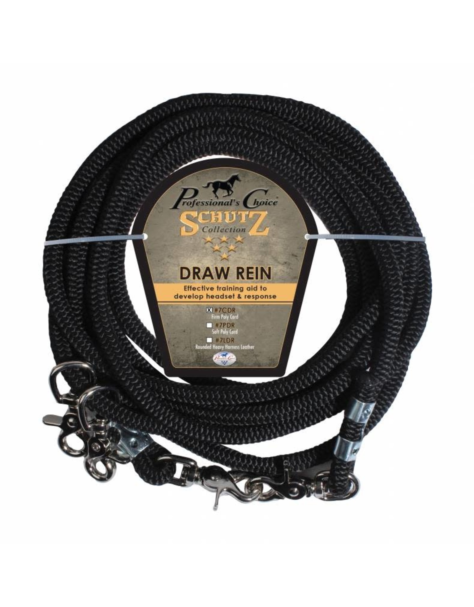 Schutz Bros Schutz Bros. Black Corded 7CDR Draw Reins