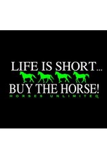 Moss Bros "Buy the Horse" UH-7622 Black/Lime Tee