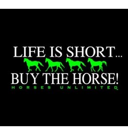 Moss Bros "Buy the Horse" UH-7622 Black/Lime Tee