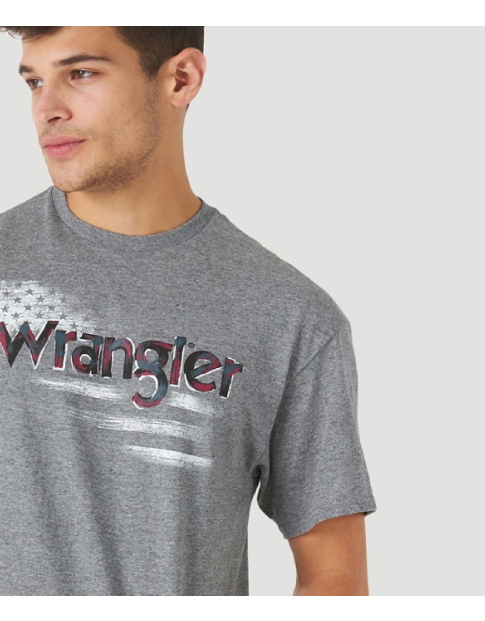 Wrangler Men's Flag Burnout MQ6163H Short Sleeve T Shirt