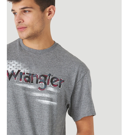 Wrangler Men's Flag Burnout MQ6163H Short Sleeve T Shirt