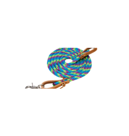 Weaver Weaver 8ft Poly 3/8" 35-2027-B17 Lime Zest/Purple Jazz/Hurricane Blue Roping Reins