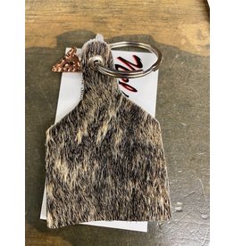 Chase Combs Leather Chase Combs Leather Hair-On Mini Copper Arrowhead Keychain