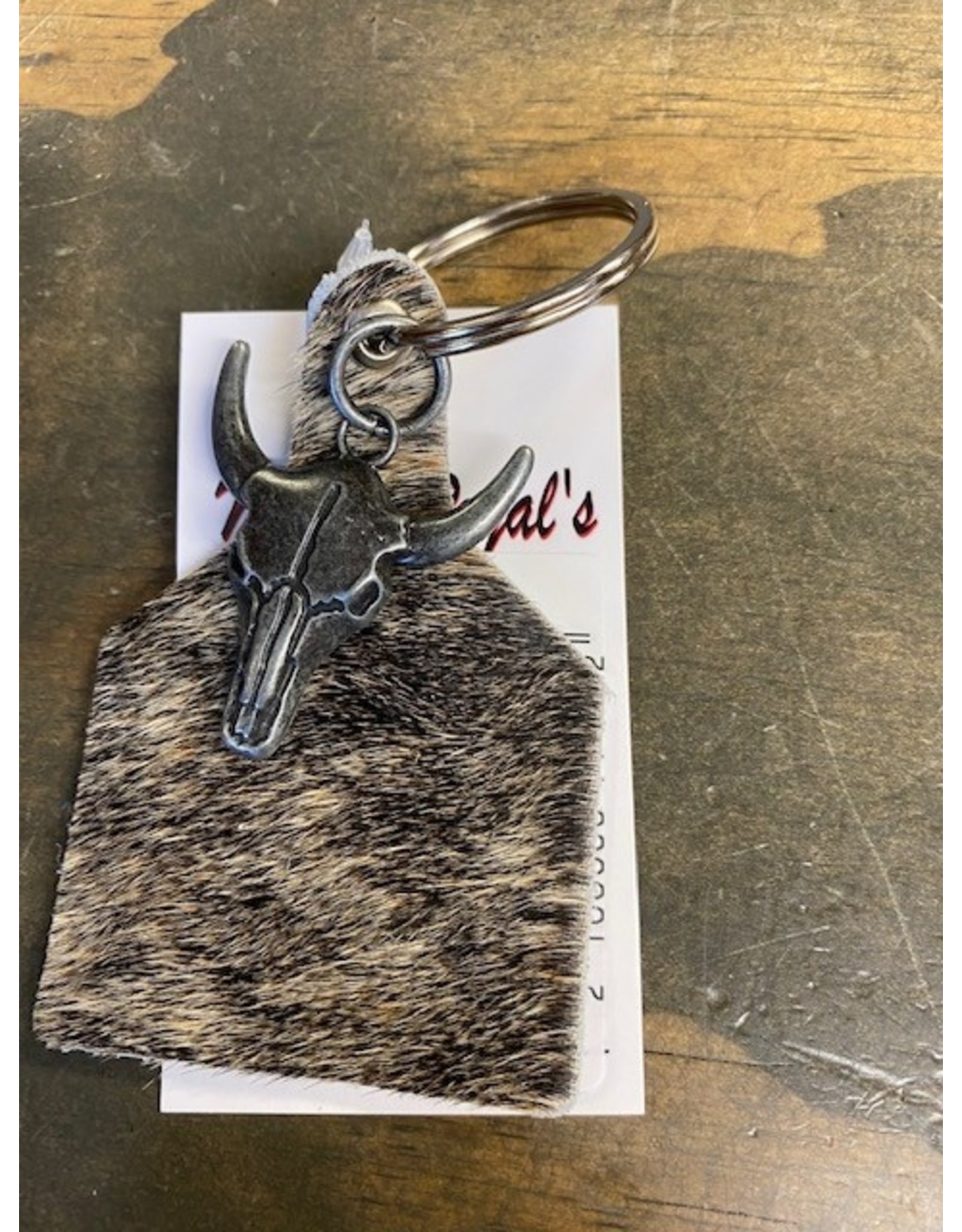Chase Combs Leather Chase Combs Leather Hair-On Large Steerhead Keychain