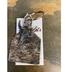 Chase Combs Leather Hair-On Large Steerhead Keychain
