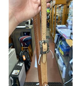 Chase Combs Leather Chase Combs Leather Double Stitched Roughout Floral Buckle Slip Ear Headstall